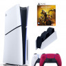 Приставка Sony Playstation 5 slim 1 Tb+2-ой геймпад(красный)+зарядное+Mortal Kombat 11