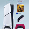 Приставка Sony Playstation 5 slim 1 Tb+2-ой геймпад(красный)+зарядное+Mortal Kombat 11