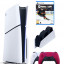 Приставка Sony Playstation 5 slim 1 Tb+2-ой геймпад(красный)+зарядное+NHL25