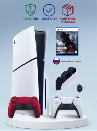 Приставка Sony Playstation 5 slim 1 Tb+2-ой геймпад(Volcanic Red)+зарядное+Один из нас 2 Приставка Sony Playstation 5 slim 1 Tb+2-ой геймпад(Volcanic Red)+зарядное+Один из нас 2