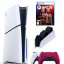 Приставка Sony Playstation 5 slim 1 Tb+2-ой геймпад(красный)+зарядное+UFC5